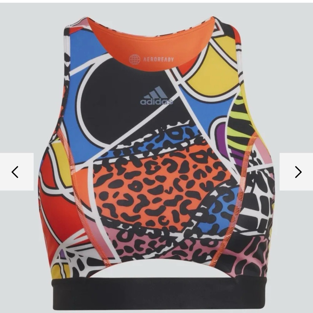 Adidas Women's Vibrant Patterned Sports Bra - Picture 4 of 10